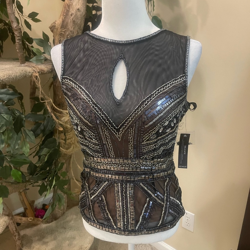 Nwt size 8 venus rhinestone tank top